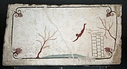 Fresco griego de la Tumba del buzo
