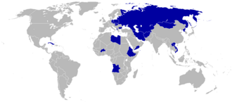 Mapa de los países que participaron en el boicot de 1984