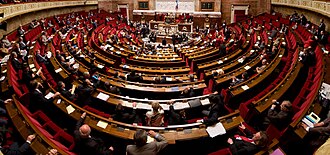 Fachada de la Asamblea Nacional de Francia