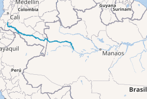 Mapa de localización del río Caquetá