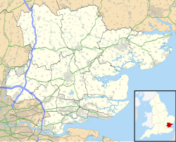 Mapa detallado de Essex mostrando el distrito de Tendring y Harwich