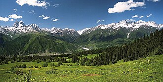 Paisaje general de la Cordillera del Cáucaso