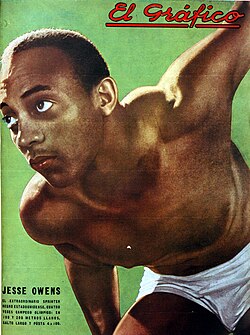 Retrato de Jesse Owens en 1937.