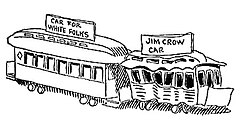 Caricatura de 1904 de los vagones de ferrocarril.