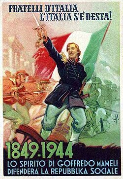 Cartel propagandístico de la República Social Italiana