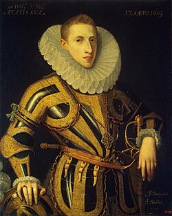 Retrato histórico de Don Diego de Villamayor con los distintivos de la orden