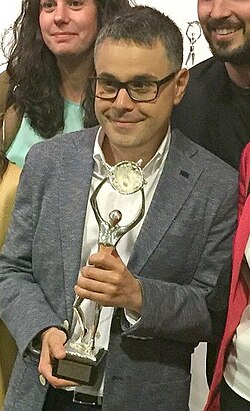 Javier Casal en la entrega de las Antenas de Plata 2015