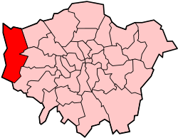 Emplazamiento administrativo y entorno urbano de Hillingdon