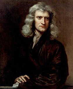 Retrato histórico de Sir Isaac Newton.