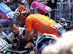 Iban Mayo en Tarbes durante el Tour de Francia 2006