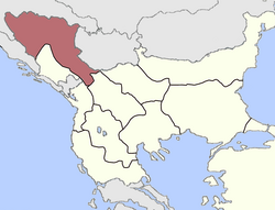 Mapa del Valiato de Bosnia en 1860