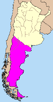 Mapa general de la Patagonia argentina