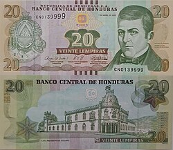 Billetes del sistema financiero hondureño