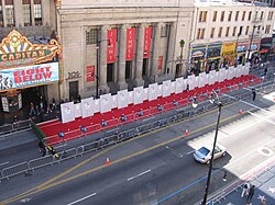 Escenario para el estreno de una película en los Estados Unidos, año 2006