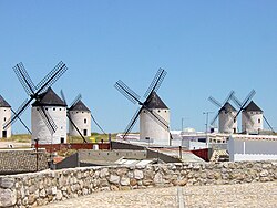 Molinos de viento de Campo de Criptana en Castilla-La Mancha.