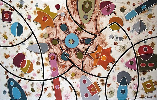 Obra abstracta contemporánea titulada Il mio Universo de Andrea Benetti