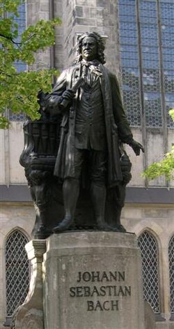 Monumento dedicado a Johann Sebastian Bach en Leipzig