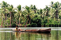 Cayuco de tipo piragua tradicional en las Islas Salomón.