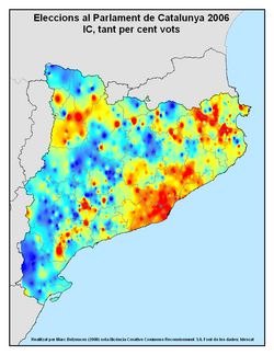 Mapa de resultados electorales de 2006