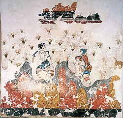 Fresco de Akrotiri en Santorini