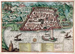 Ilustración histórica de Argel en la segunda mitad del siglo XVI.