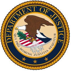 Emblema oficial del Departamento de Justicia de los Estados Unidos