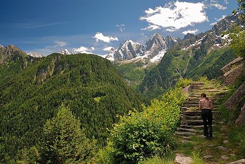 Valle Bregallia y el Piz Badile