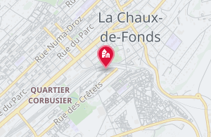 Mapa de ubicación de La Chaux-de-Fonds