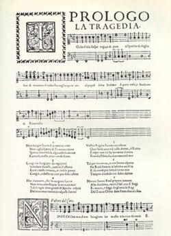 Prólogo de la ópera Eurídice