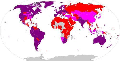 Mapa mundial sobre la legislación acerca de la identidad de género por país