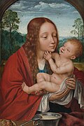María con el Niño Jesús ante un paisaje, de Quentin Metsys