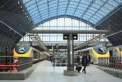 Trenes Eurostar detenidos en St. Pancras International
