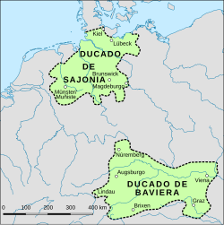 Posesiones de la Casa Güelfo en el siglo XII