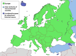 Mapa detallado de los límites culturales y geográficos de Europa