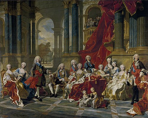 La familia de Felipe V por Louis-Michel van Loo