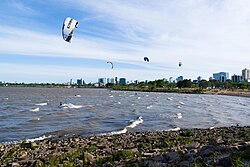 Kitesurf en el Río de la Plata