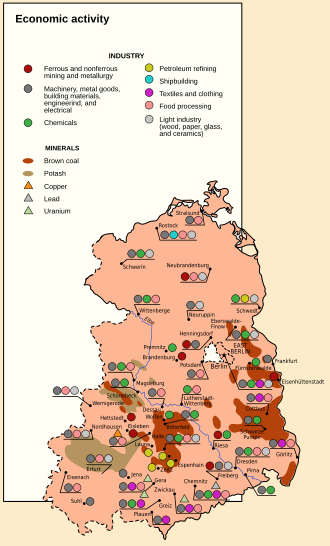 Actividad económica en Alemania del Este