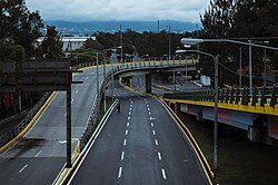 Inicio del Anillo Periférico en la Ciudad de Guatemala.