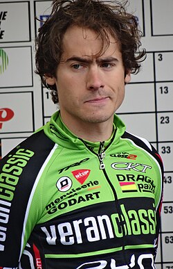 Justin Jules en una competición ciclista