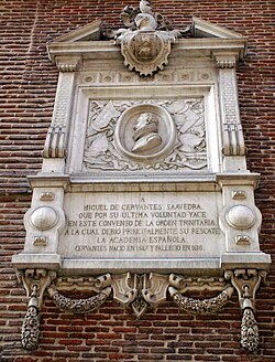 Placa en el convento de las Trinitarias