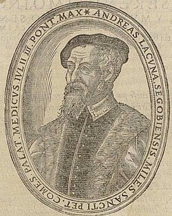 Retrato histórico de Andrés Laguna como médico del pontífice Julio III