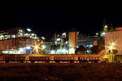 Instalaciones de la fábrica química Solvay en Martorell