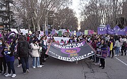 Manifestación contra la doble discriminación de género, racial y xenófoba