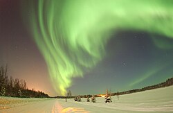 Auroras boreales observadas en la atmósfera terrestre