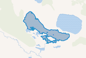 Mapa cartográfico de la zona del lago Yehuin
