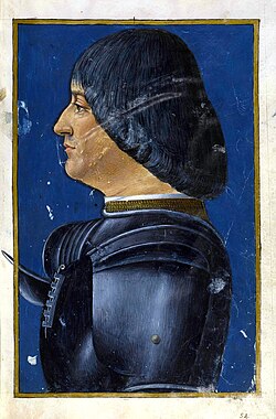 Retrato de Ludovico Sforza, el Moro, por Giovanni Ambrogio de Predis
