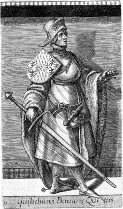 Grabado del siglo XVI de Guillermo III de Henao