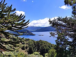 Vista sobre la parte central del Lago Moquehue