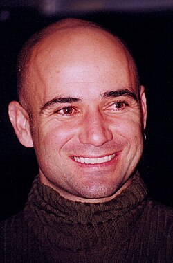 Retrato de Andre Agassi en el año 2001