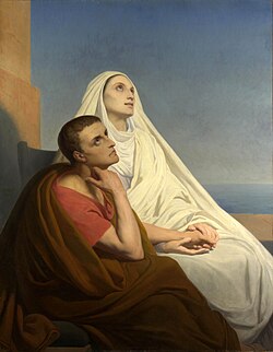 San Agustín y santa Mónica representados en una obra de 1846 por Ary Scheffer.